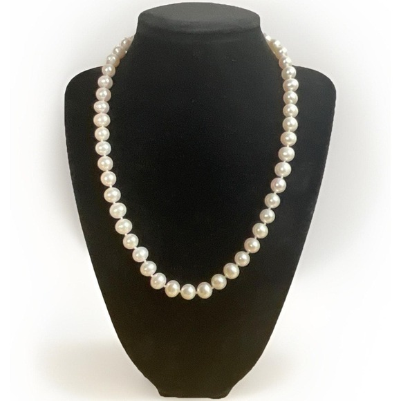 Unbranded Jewelry - Pearl Necklace 18" 14K Gold Clasp White Cultured Freshwater 7–8mm Classic Beauty